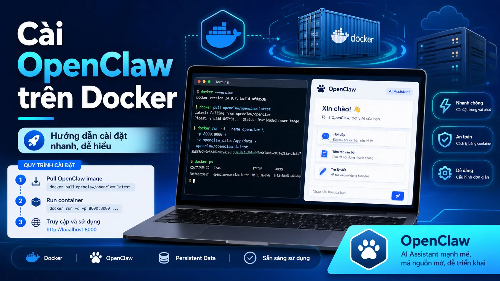 cài OpenClaw - cài đặt Docker trên Windows.